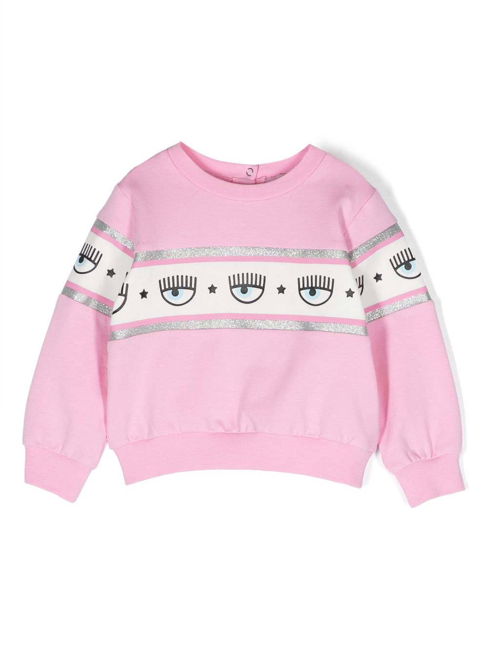 Chiara Ferragni Kids Sweatshirt mit Eyelike-Motiv - Rosa von Chiara Ferragni Kids