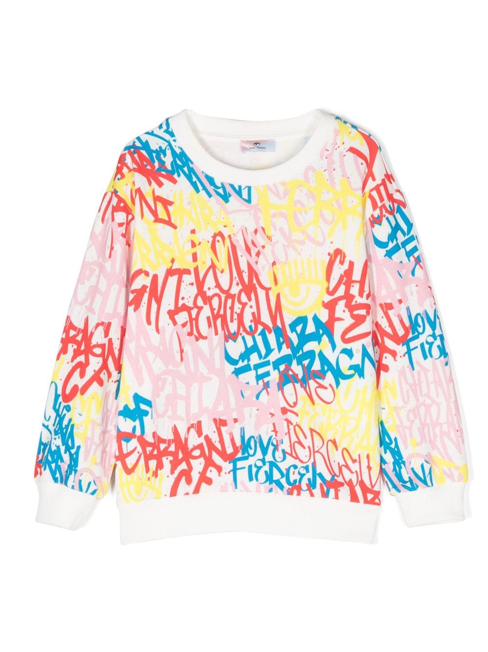 Chiara Ferragni Kids Sweatshirt mit Logo-Print - Weiß von Chiara Ferragni Kids