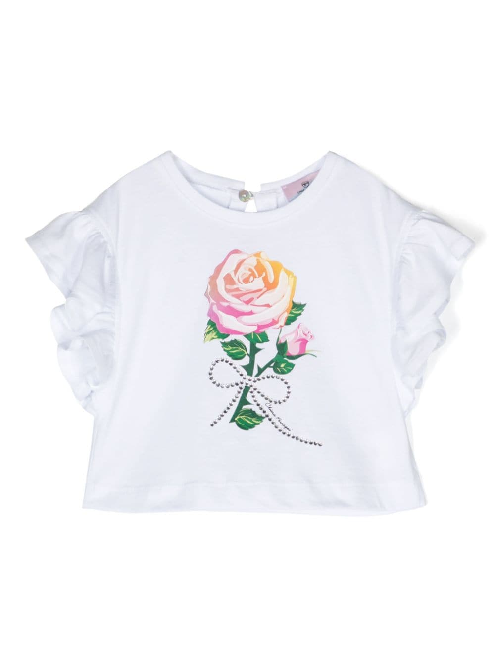 Chiara Ferragni Kids T-Shirt mit Blumen-Print - Weiß von Chiara Ferragni Kids