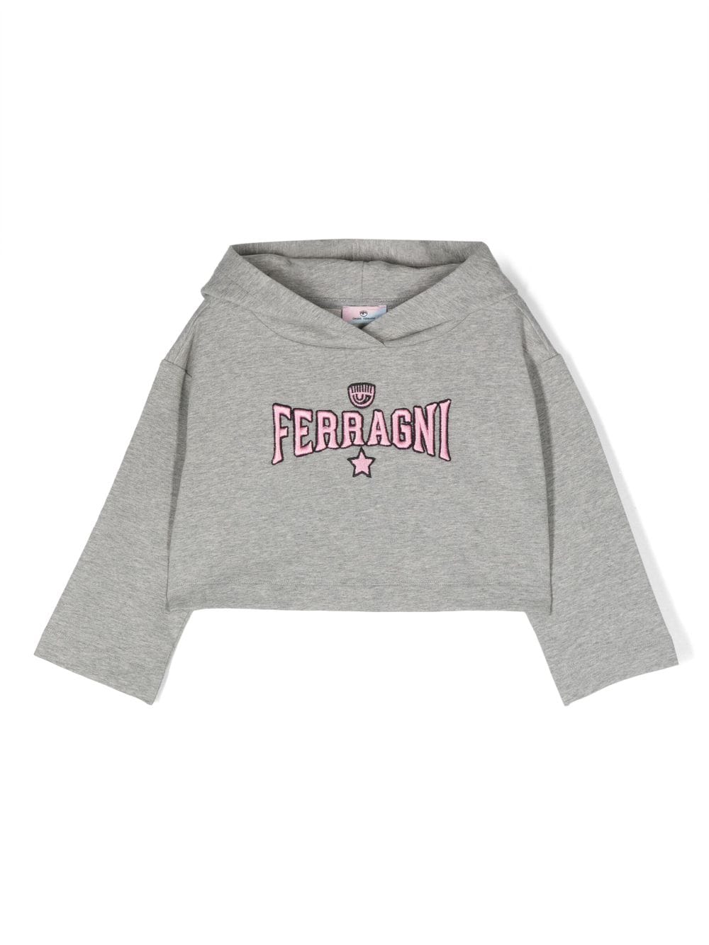 Chiara Ferragni Kids Hoodie mit Logo-Stickerei - Grau von Chiara Ferragni Kids