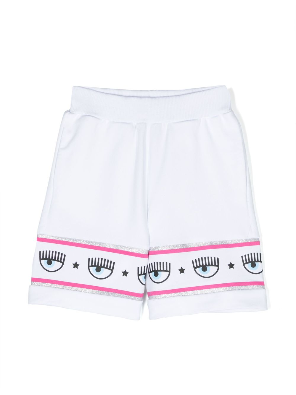 Chiara Ferragni Kids Shorts mit Logo-Streifen - Weiß von Chiara Ferragni Kids