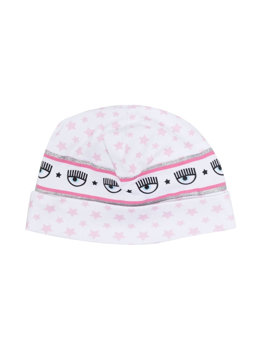 Chiara Ferragni Kids Beanie mit Print-Mix - Weiß von Chiara Ferragni Kids