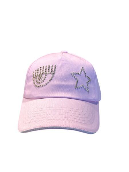 Chiara Ferragni - Chiara Ferragni Cotton Eye Star Baseball Cap, Rosa von Chiara Ferragni