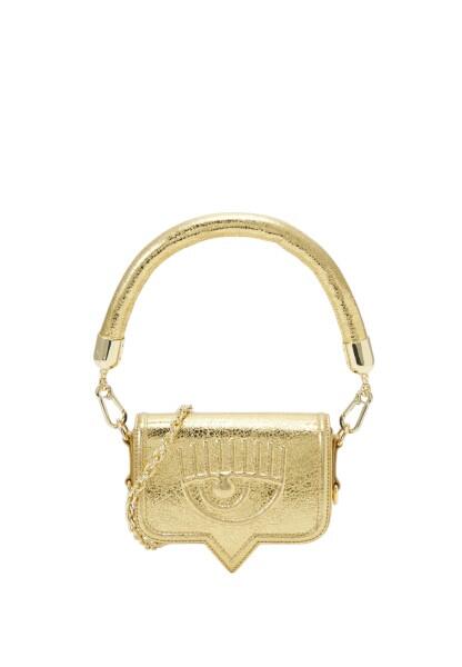Chiara Ferragni - Chiara Ferragni Eyelike Glamour Schultertasche, Umhängetasche, Gold von Chiara Ferragni
