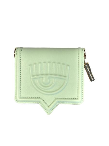 Chiara Ferragni - Chiara Ferragni Eyelike Portemonnaie, Geldbeutel, Umhängetasche, Hellgrün von Chiara Ferragni