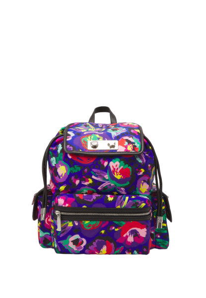 Chiara Ferragni - Chiara Ferragni Flower Print Nylon Rucksack, Multicolor von Chiara Ferragni