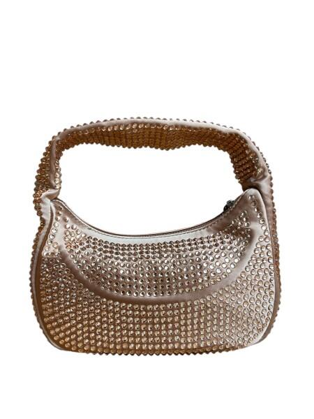 Chiara Ferragni - Chiara Ferragni Golden Eye Star, Schultertasche, Hobo-Bag, Strass-Rosa von Chiara Ferragni