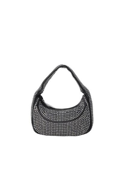 Chiara Ferragni - Chiara Ferragni Golden Eye Star, Schultertasche, Hobo-Bag, Strass-Schwarz von Chiara Ferragni