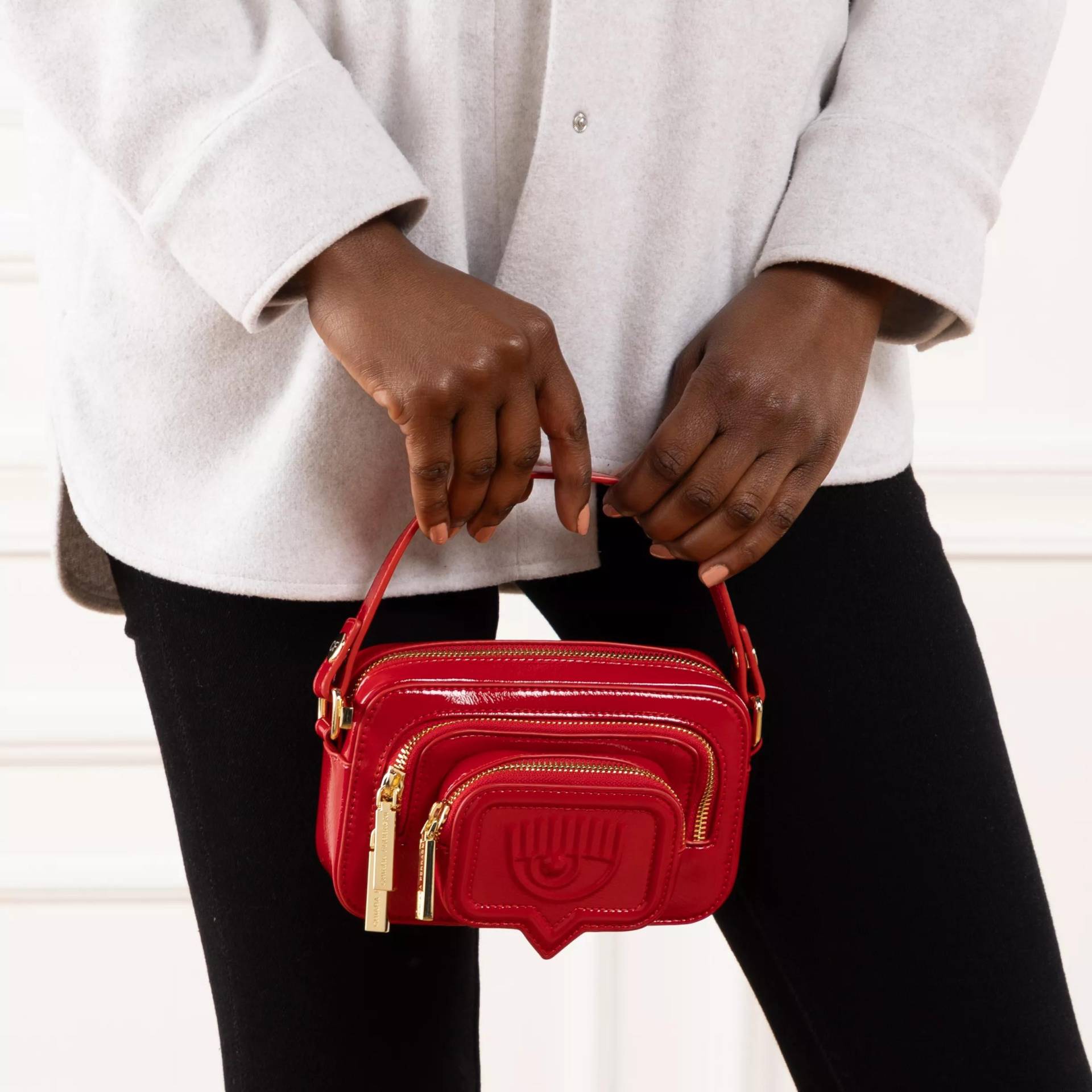 Chiara Ferragni Tote - Range F - Eyelike Pocket, Sketch 01 Bags - Gr. unisize - in Rot - für Damen von Chiara Ferragni