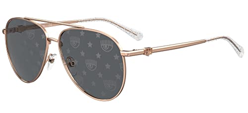 Chiara Ferragni Unisex Cf 1001/s Sunglasses, LOJ/MD Gold Crystal, 59 von Chiara Ferragni