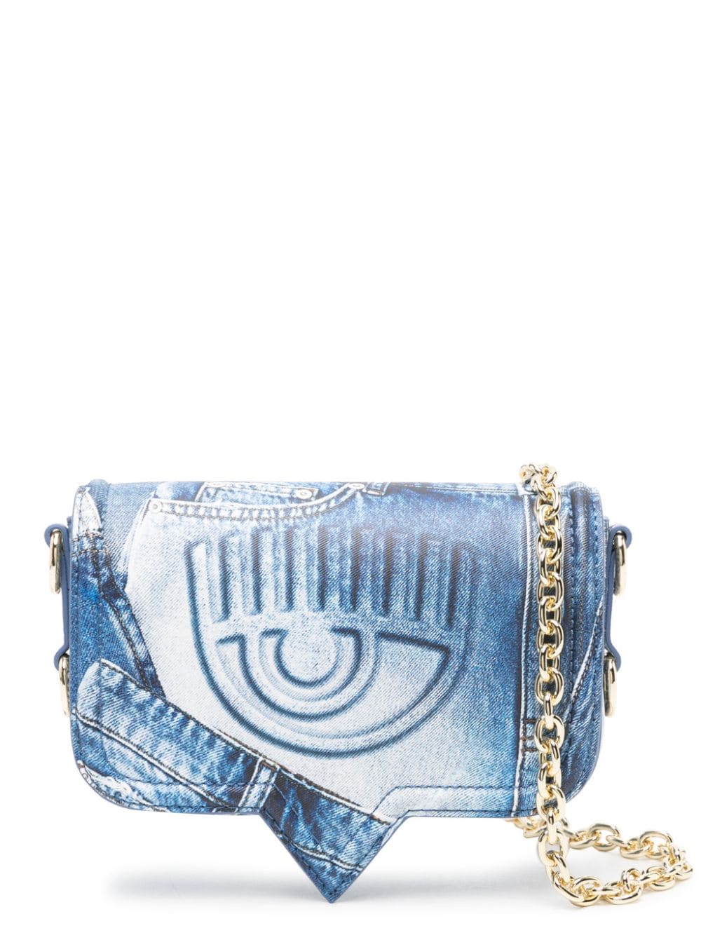 Chiara Ferragni Kleine Eyelike Schultertasche - Blau von Chiara Ferragni