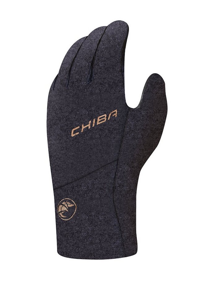 Chiba Fahrradhandschuhe All Natural Glove Warm (Oberhand aus warmen Walkstoff) schwarz von Chiba