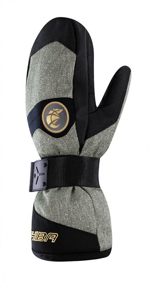 Chiba Fahrradhandschuhe CHIBA Board Mitten - wasserdichte Radhandschuhe, Größe 7,5, olive/gold von Chiba