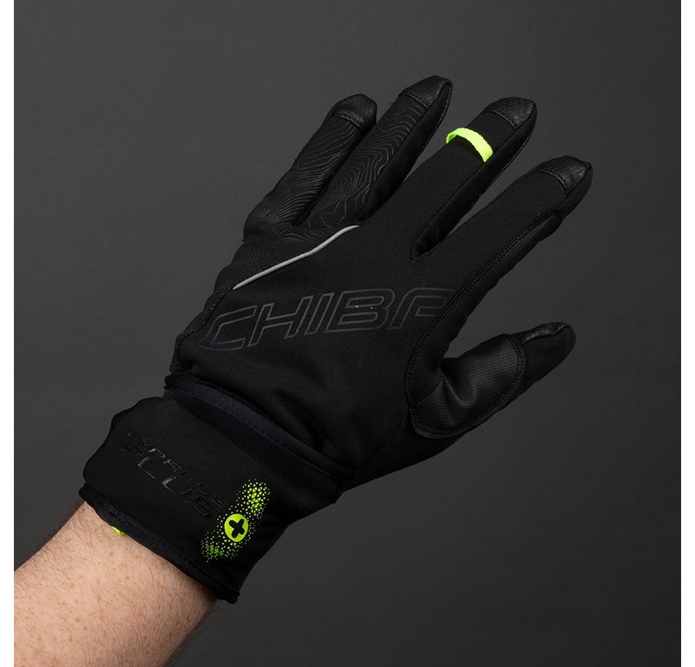 Chiba Fahrradhandschuhe CHIBA Express+ - Radhandschuhe S schwarz mit Regenüberzug & Gelpolster von Chiba