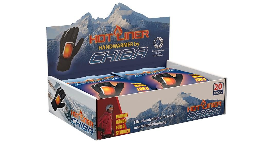 Chiba Fahrradhandschuhe CHIBA Hotliner Heizkissen 20er Pack - Langzeit-Wärmekissen für Handsch von Chiba