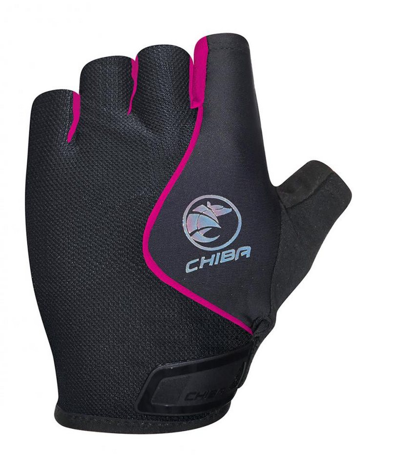 Chiba Fahrradhandschuhe CHIBA Lady Air Plus - Radhandschuhe Damen, kurz, M, schwarz/pink, atmu von Chiba