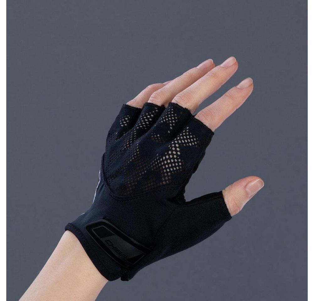 Chiba Fahrradhandschuhe CHIBA Lady Gel - Damen Fahrradhandschuhe kurz, schwarz/schwarz, Gelpol von Chiba