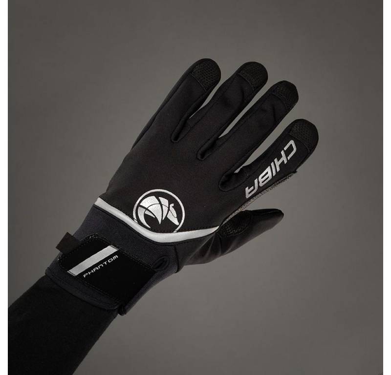 Chiba Fahrradhandschuhe CHIBA Phantom - Radhandschuhe XS schwarz/schwarz, Softshell, winddicht von Chiba