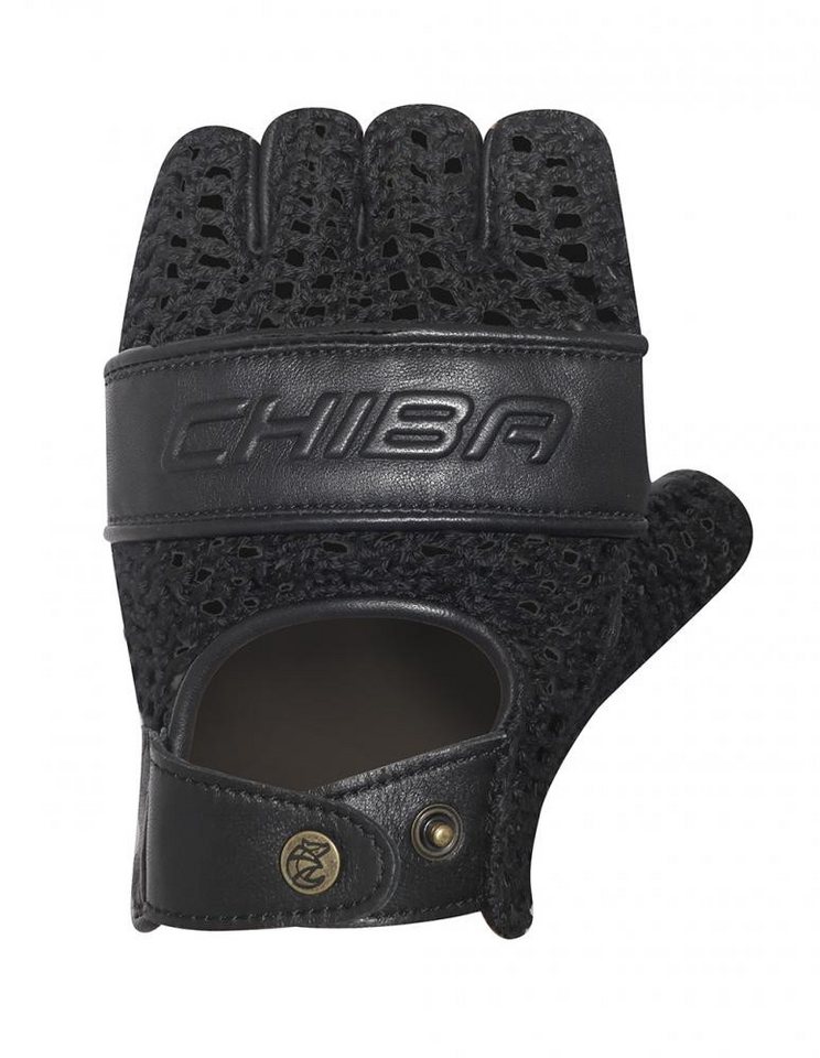 Chiba Fahrradhandschuhe CHIBA Pure Nature - Radhandschuhe schwarz/schwarz, S, Retro-Leder, atm von Chiba