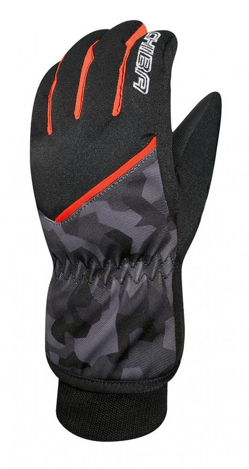 Chiba Fahrradhandschuhe CHIBA Snow Flash - wasserdichte Radhandschuhe camo/rot, Größe 5 von Chiba