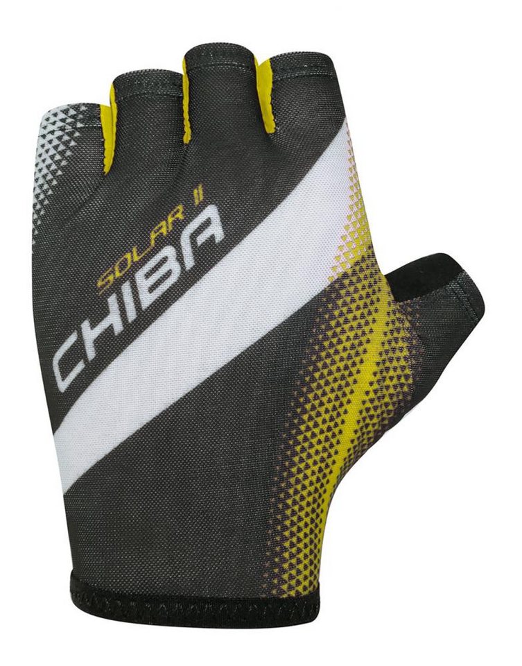 Chiba Fahrradhandschuhe CHIBA Solar II - Radhandschuhe kurz, schwarz/neongelb, XL, atmungsakti von Chiba