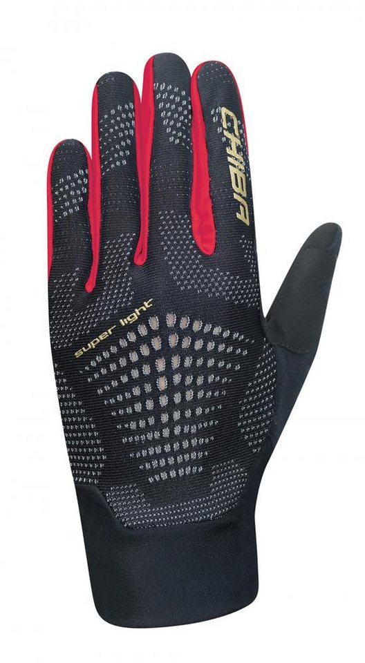 Chiba Fahrradhandschuhe CHIBA Superlight - Radhandschuhe kurzfinger schwarz/rot, leicht & atmu von Chiba
