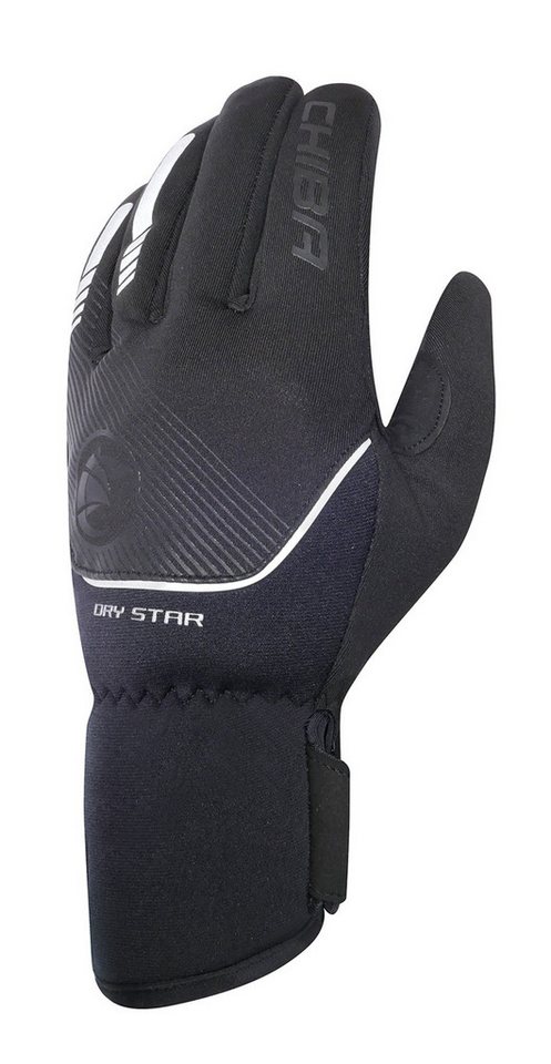 Chiba Fahrradhandschuhe Dry Star (Oberhand aus warmen, winddichtem Softshell) schwarz - 1 Paar von Chiba