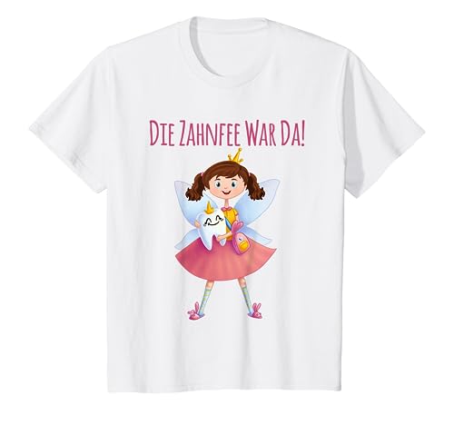 Kinder Die Zahfee war da | Süßer Milchzahn Zahnärztin Geschenk T-Shirt von Chibi Lines