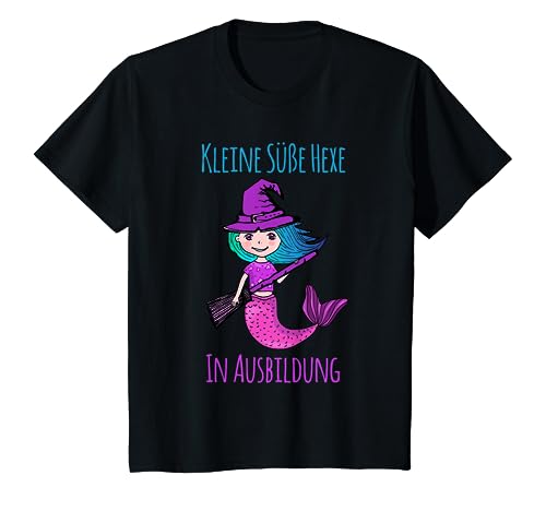 Kinder Kleine süße Hexe in Ausbildung Meerjungfrau Geschenk Mädchen T-Shirt von Chibi Lines