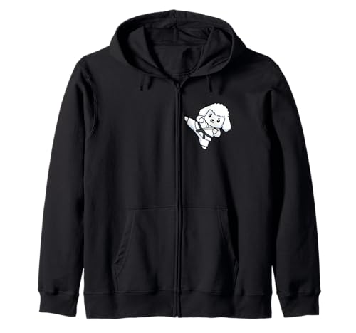 Niedlicher Pudel-Karate-Cartoon für Kinder Kapuzenjacke Niedlicher Pudel-Karate-Cartoon für Kinder Kapuzenjacke von Chibi Poodle Martial Arts Fun