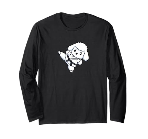 Niedlicher Pudel-Karate-Cartoon für Kinder Langarmshirt Niedlicher Pudel-Karate-Cartoon für Kinder Langarmshirt von Chibi Poodle Martial Arts Fun