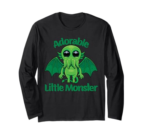 Entzückendes kleines Monster, Kawaii-Meerestier-Design für Kinder Langarmshirt Entzückendes kleines Monster, Kawaii-Meerestier-Design für Kinder Langarmshirt von Chibi Sea Creature Design Adorable Little Monster