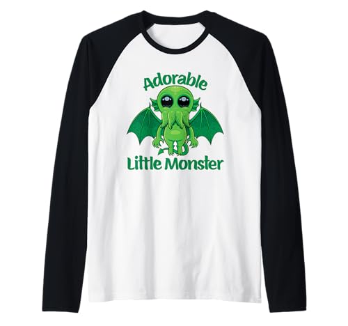 Entzückendes kleines Monster, Kawaii-Meerestier-Design für Kinder Raglan Entzückendes kleines Monster, Kawaii-Meerestier-Design für Kinder Raglan von Chibi Sea Creature Design Adorable Little Monster