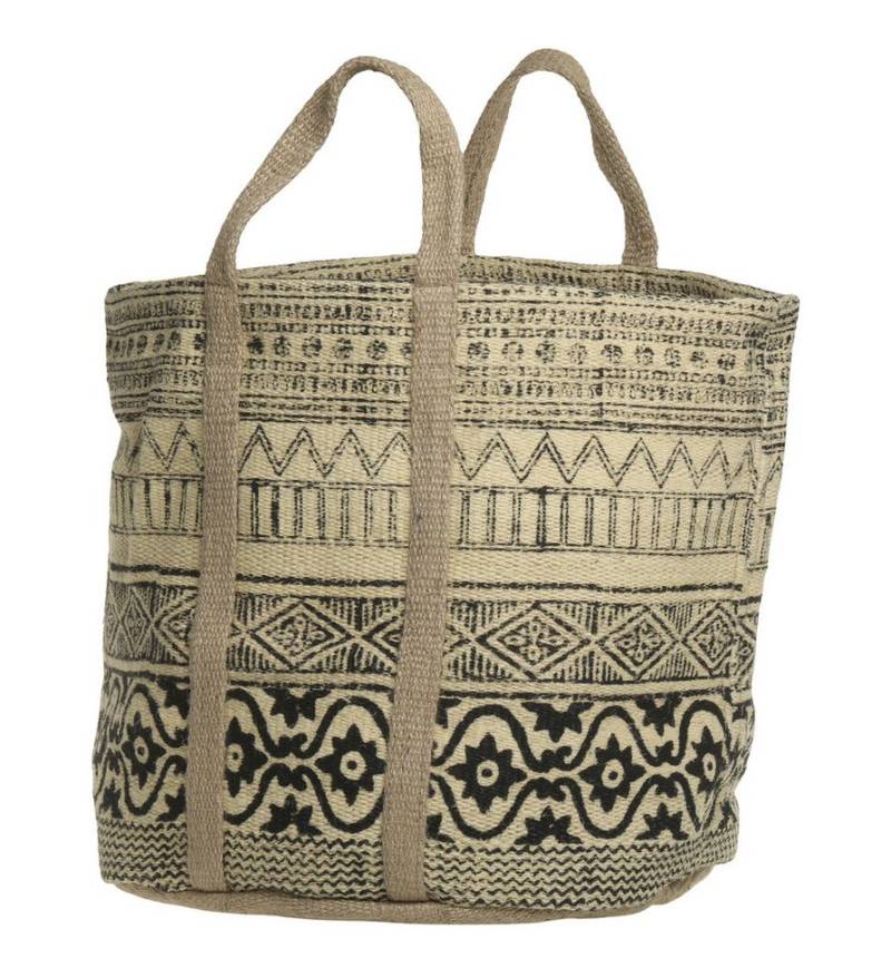 Chic Antique Einkaufskorb Chic Antique - Shopper Einkaufstasche Tasche H40xL58cm Natur Schwarz Chic Antique Einkaufskorb Chic Antique - Shopper Einkaufstasche Tasche H40xL58cm Natur Schwarz von Chic Antique