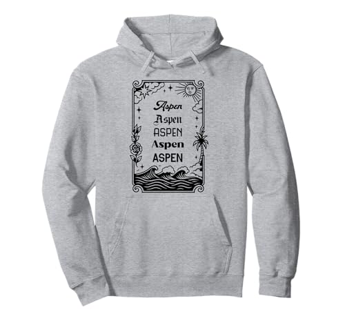 Aspen CO Wiederholende stilvolle Schriftart Männer Frauen Kinder Geschenk Pullover Hoodie von Chic City Repeating