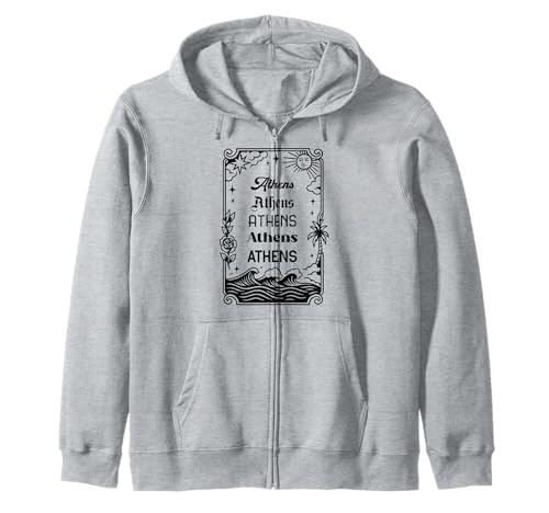 Athens Griechenland Wiederholung Stilvolle Schriftart Männer Frauen Kinder Geschenk Kapuzenjacke von Chic City Repeating