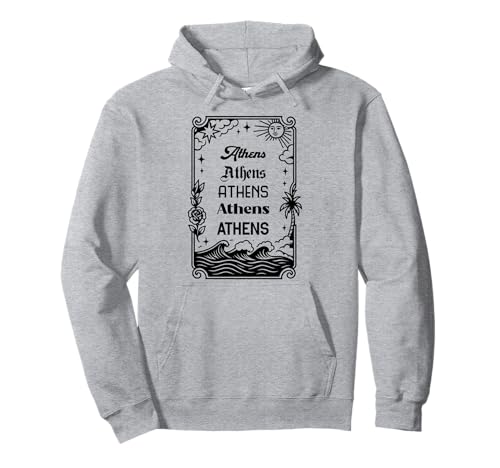 Athens Griechenland Wiederholung Stilvolle Schriftart Männer Frauen Kinder Geschenk Pullover Hoodie von Chic City Repeating