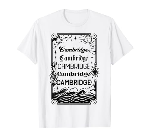 Cambridge MA Repeating Stilvolle Schriftart Männer Frauen Kinder Geschenk T-Shirt von Chic City Repeating