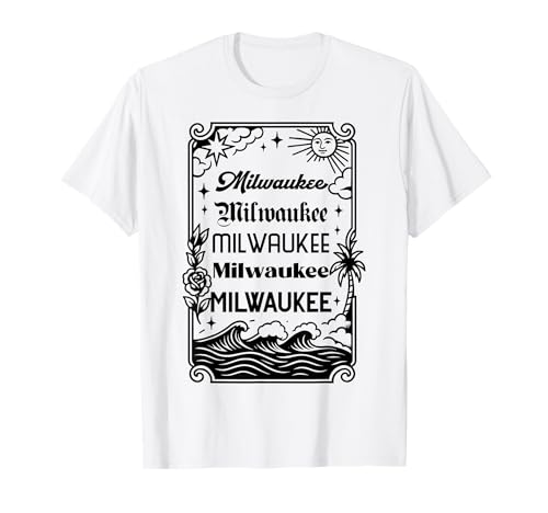 Milwaukee WI Repeating Stilvolle Schriftart Männer Frauen Kinder Geschenk T-Shirt von Chic City Repeating