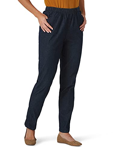 Chic Classic Collection Damen Stretch-Leggings mit Elastischem Bund Zum Hineinschlüpfen Jeans, Dunkler Denim, 40 Zierlich von Chic Classic Collection