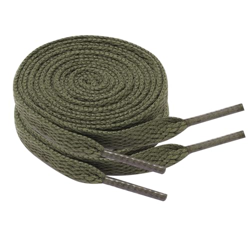 Chic Defend 2 Paar Flach Schnürsenkel 8 mm Breite Ersatz Schuhbänder Flat Sneaker Shoelace für Sportschuhe Turnschuhe Laufschuhe Shoelaces für Herren & Damen 60-180cm, Armee Grün, 90 cm - 2 Paar Chic Defend 2 Paar Flach Schnürsenkel 8 mm Breite Ersatz Schuhbänder Flat Sneaker Shoelace für Sportschuhe Turnschuhe Laufschuhe Shoelaces für Herren & Damen 60-180cm, Armee Grün, 90 cm - 2 Paar von Chic Defend