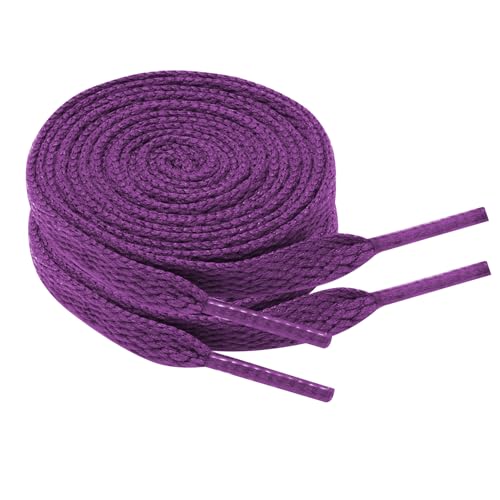 Chic Defend 2 Paar Flach Schnürsenkel 8 mm Breite Ersatz Schuhbänder Flat Sneaker Shoelace für Sportschuhe Turnschuhe Laufschuhe Shoelaces für Herren & Damen 60-180cm, Dunkelviolett, 100 cm - 2 Paar Chic Defend 2 Paar Flach Schnürsenkel 8 mm Breite Ersatz Schuhbänder Flat Sneaker Shoelace für Sportschuhe Turnschuhe Laufschuhe Shoelaces für Herren & Damen 60-180cm, Dunkelviolett, 100 cm - 2 Paar von Chic Defend