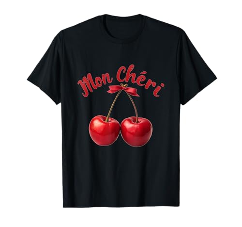Chic French Expression Mon Chéri T-Shirt - Unisex Erwachsene und Kinder - Schwarz - Small - Kurzarm Chic French Expression Mon Chéri T-Shirt - Unisex Erwachsene und Kinder - Schwarz - Small - Kurzarm von Chic French Expression