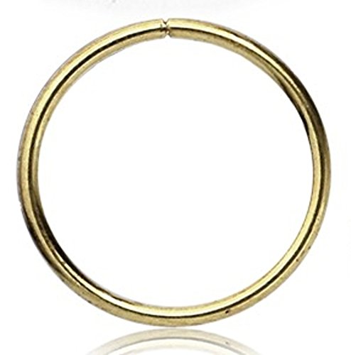 CHICNET Nostril Piercing Messing Nasenstecker Nasenringe Nasen Pins Gold 8mm 10mm 12mm | Nasenschmuck Stabdicke ca. 0,8 mm | Unisex Damen Herren Tribal Design Nasenpiercing Ring Männer Frauen 10 mm von CHICNET