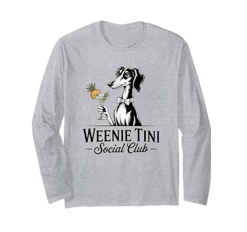 Sipping Style Cocktail Club Saluki Martini Design für Frauen Langarmshirt Sipping Style Cocktail Club Saluki Martini Design für Frauen Langarmshirt von Chic and Sassy Social Club Apparel for Women