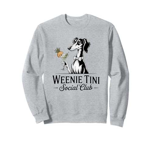 Sipping Style Cocktail Club Saluki Martini Design für Frauen Sweatshirt Sipping Style Cocktail Club Saluki Martini Design für Frauen Sweatshirt von Chic and Sassy Social Club Apparel for Women