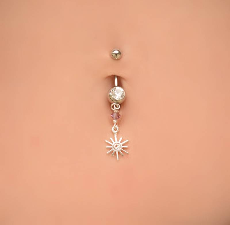 Bauch Ring Sonne , Bauch , Bauchnabel Piercing Dangle Piercing, Bauchnabel Schmuck von ChicEarrings
