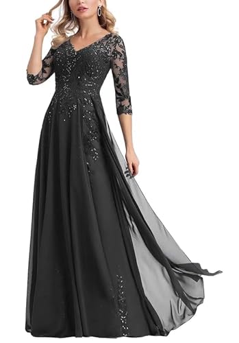 ChicFash Mutter der Braut Kleider Spitze Lange Formale Abendkleider 3/4 Ärmel Plus Size Abendkleid Pailletten ChicFash Mutter der Braut Kleider Spitze Lange Formale Abendkleider 3/4 Ärmel Plus Size Abendkleid Pailletten von ChicFash