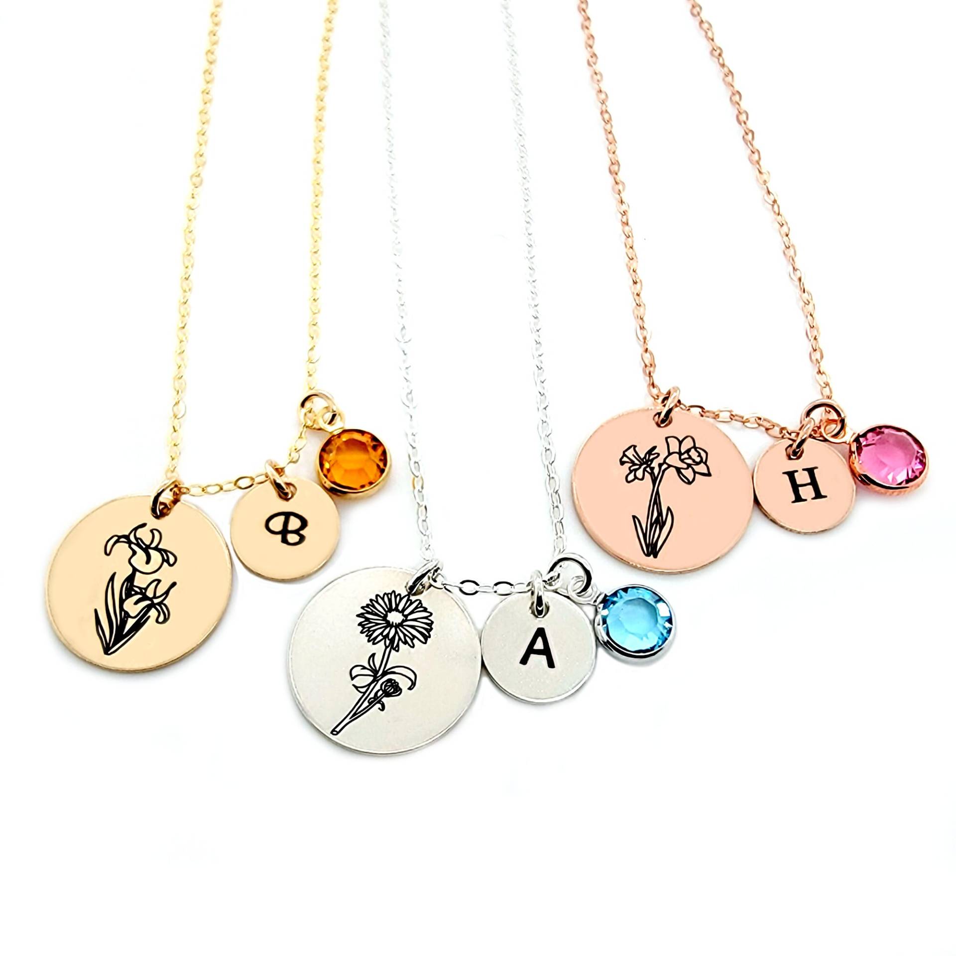 Geburtsmonat Blume Mit Einem Initial & Geburtsstein Floral Für Frauen Geschenk Mutter Freunde Tochter Cy490N58 Geburtsmonat Blume Mit Einem Initial & Geburtsstein Floral Für Frauen Geschenk Mutter Freunde Tochter Cy490N58 von ChicInGold