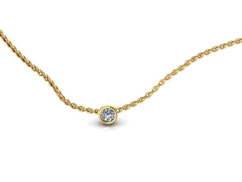 Diamant-Halskette Solitär-Anhänger Zarte Layered Halskette Geschenk Für Sie von ChicJoaillerie